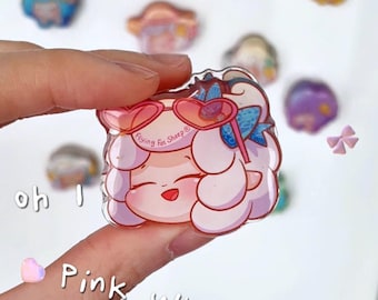 Seaside Magnetic Acrylic Paper Clips | Cute Ocean Story Characters | Kawaii Bookmark Clips | Cute Stationery Accessories
