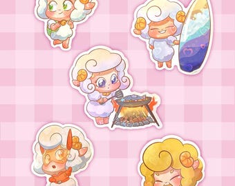 Kawaii Holographic Adventure Stickers, Cute Planner Stickers, Scrapbook & Journal Decor, Fantasy Character Sticker Set