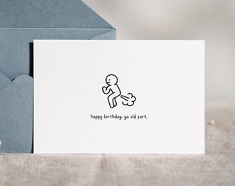 Happy Birthday, Ya Old Fart | Blank Card | Printable Card | Blank Birthday Card