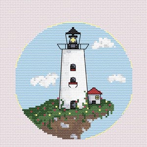 Lighthouse Cross Stitch Pattern PDF Download