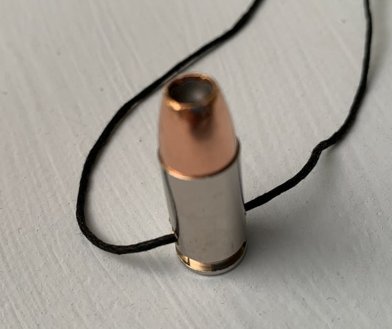 Unisex 9mm Bullet Necklace - In Nickel Or Brass – Just In Casings Jewelry - Foto 6