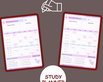 Maandelijkse studieplanner afdrukbaar | Academische Organisator | Studieschema-tracker | Examenvoorbereiding | Studieplanner