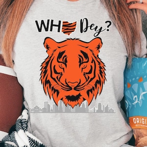 Cincinnati Football Shirt for Cincy Sports Fan, Who Dey? Shirt, Cincinnati Football Team Gift for Bengals Fan, Crewneck Tee or Sweatshirt