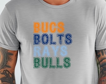 Tampa Sports Shirt Gift for Tampa Sport Fan Tampa Team Shirt Tampa Bay Dad Gift Buccaneers Shirt Rays Tshirt Lightning T-shirt USF Bulls Tee