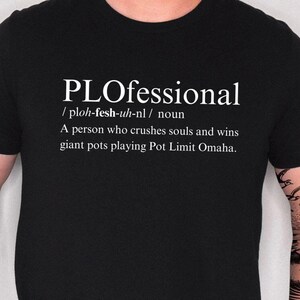 Camiseta con definición profesional: regalo divertido de póker Omaha con límite de bote
