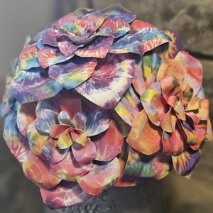 BOHO Paper Flower Arrangement - Handmade 6 Stem Arrangement for Home Decor, Gifts, Special Occasions