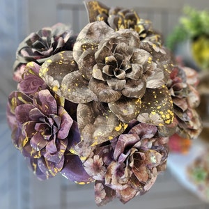 Paper Flower Bouquet - Handmade 6 Stem Arrangement for Home Decor, Gifts, Special Occasion