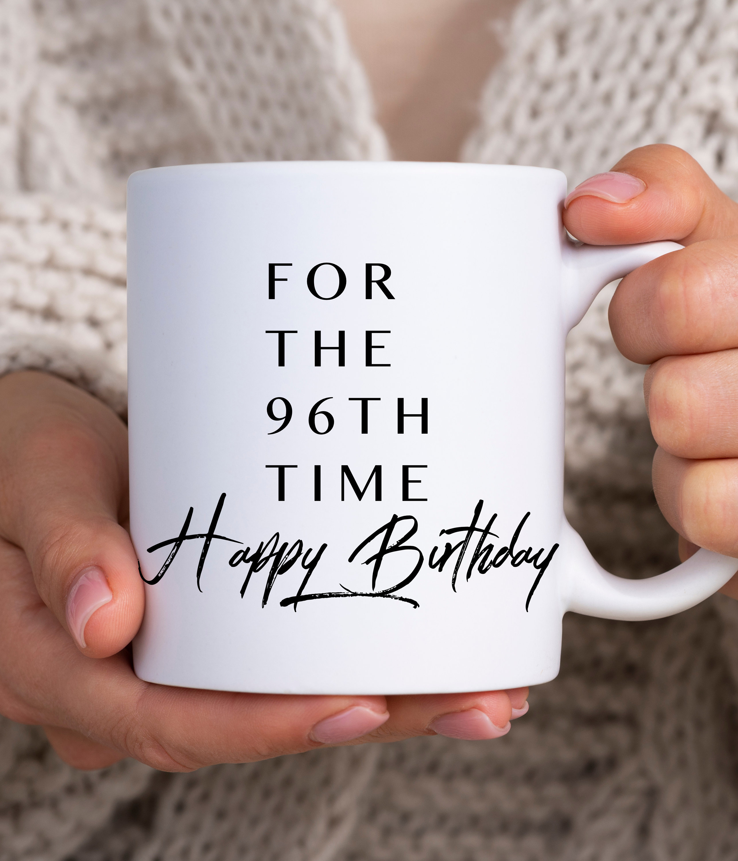 96th Birthday Mug, 96th birthday gift, Old Age Gift Mug. Grandparent Present. Elderly Man gift, Birthday gifts for elderly women over 90, 96