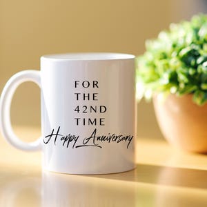 42nd anniversary gifts, 42nd anniversary mug, 42nd wedding anniversary gifts from kids, 42nd year anniversary gift, Parents anniversary