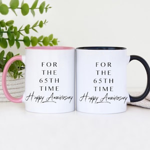 65th anniversary gift, 65th Anniversary Mug, parent anniversary gifts, anniversary presents for parents, 65 years together, grandparent gift