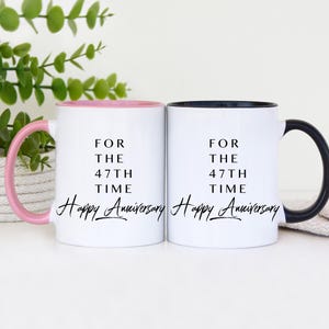 47th Anniversary Mug: Durable Ceramic Coffee Cup Gift, Gift for Parents