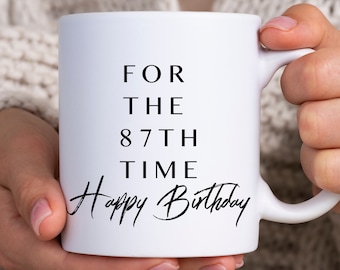 87th Birthday Mug, 87th birthday gift, mug from grandkids, 87th birthday gifts for her, 87 year old birthday cup, 87th birthday gift ideas