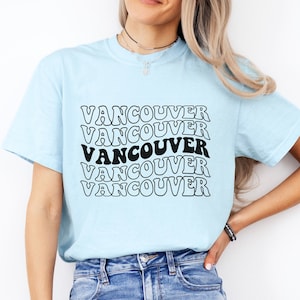 Vancouver Comfort Colors Shirt, Retro Groovy Vancouver Shirt, Oversized Vancouver Shirt, Vancouver Gift, Canada Gift, Vancouver Souvenir