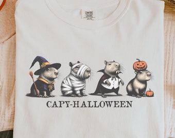 Halloween Capybara Shirt, Festive Capybara Shirt, Comfort Colors Tee, Funny Halloween Shirt, Capybara Lover Gift, Fall Shirt, Autumn Shirt
