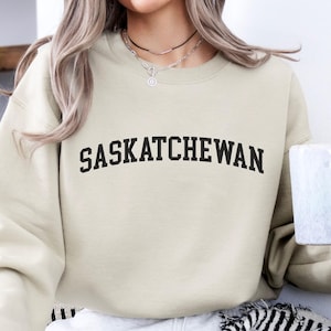 Sweat-shirt Saskatchewan, col rond Saskatchewan, pull universitaire Saskatchewan, cadeau Saskatchewan, souvenir de la Saskatchewan, sweat-shirt canadien, cadeau Canada