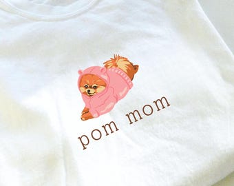 Pom Mom Shirt, Pommern Mama Shirt, Hund Mama Shirt, Hund Mama Geschenk, Pommern Mama Geschenk, Pommern Liebhaber Geschenk, Hunde-Liebhaber Geschenk, Pom Mama T-Shirt