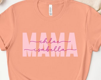 Personalized Mama Shirt with Kids Name, Custom Mom Shirt, Kid Name Mom Shirt, Personalized Gift for Mom, Custom Mom Shirt, Mother's Day Gift