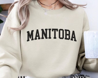 Manitoba Sweatshirt, Manitoba Crewneck, Manitoba Varsity Sweater, Manitoba Gift, Manitoba Souvenir, Canadian Sweatshirt, Canada Gift