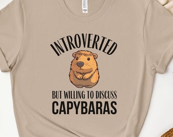Funny Capybara Shirt, Introvert Capybara Lover Shirt, Capybara Joke Shirt, Capybara Gift, Funny Animal Shirt, Cute Capybara Shirt