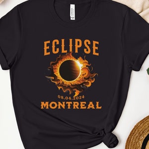 Solar Eclipse Shirt, Montreal Total Solar Eclipse Shirt, Path of Totality Shirt, April 8th 2024 Eclipse, Canada Eclipse Gift, Celestial Gift