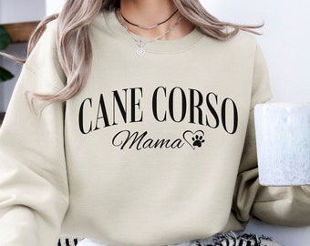 Sweatshirt Cane Corso Mama, Cane Corso moeder ronde hals, cadeau voor moeder Cane Corso, trui Cane Corso minnaar, shirt hond moeder, shirt mama
