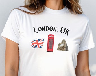London Baby Tee, Y2K Baby Tee, London UK Shirt, United Kingdom Shirt, London Souvenir, Vacation Shirt, Travel Shirt, London UK Gift