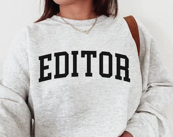 Redakteur Sweatshirt, Redakteur Rundhalsausschnitt, Fotograf Geschenk, Schriftsteller Geschenk, Journalist Geschenk, Schnittmuster Shirt, Artist Shirt, Fotoeditor, Kamera Mädchen