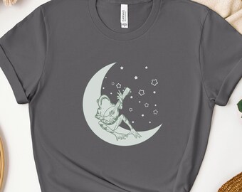 Celestial Frog Shirt, Musical Frog Shirt, Frog in the Stars Shirt, Cottagecore Shirt, Singing Frog Shirt, Funny Frog Shirt, Boho Frog Shirt