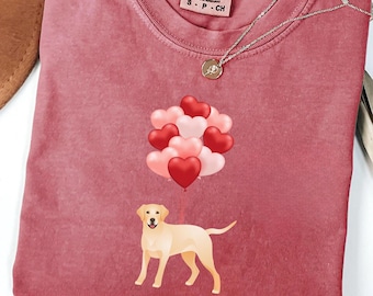 Camiseta de San Valentín con diseño de golden retriever, regalo para amantes de los retrievers, regalo para mamás de golden retriever, camiseta para mamás de perros, camiseta para perros de San Valentín, regalo de San Valentín para mamás de perros