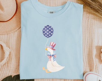 Silly Goose 4th of July Shirt, Silly Goose Shirt, Comfort Colors Tee, American Shirt, 4th of July T-Shirt, Patriotic Shirt, Independence Day