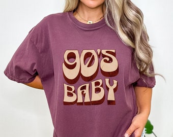 90's Baby Comfort Colors Shirt, Retro 90's Shirt, Nostalgic 1990s Shirt, Vintage Style Shirt, Distressed 90's Shirt, Born in the 90's Gift