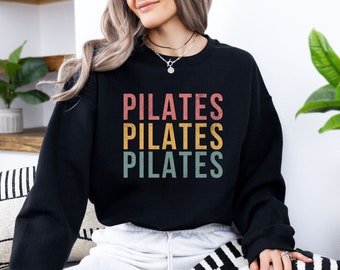 Felpa Pilates, Felpa Amante Pilates, Girocollo Istruttore Pilates, Regalo Pilates, Felpa Fitness, Girocollo Salute, Camicia Benessere