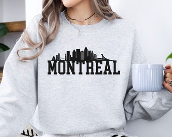 Montreal Sweatshirt, Montreal Skyline Crewneck, Montreal Gift, Canadians Sweatshirt, Souvenir Gifts, Canada Crewneck, Gift for Canadian Fan