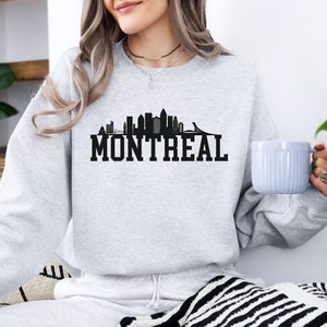 Montreal Sweatshirt, Montreal Skyline Crewneck, Montreal Gift, Canadians Sweatshirt, Souvenir Gifts, Canada Crewneck, Gift for Canadian Fan