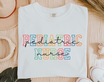 Pediatric Nurse Shirt, Comfort Colors Tee, Peds Nurse Shirt, Gift for Pediatric Nurse, Oversized Tee, Nursing School Shirt, New Nurse Gift