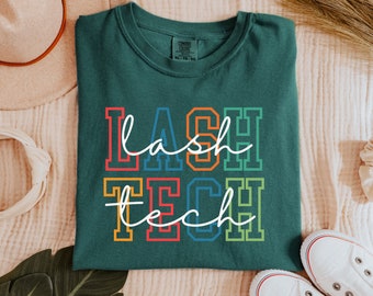 Lash Tech Shirt, Comfort Colors Tee, Lash Artist Shirt, Gift for Lash Tech, Oversized Tee, Lash Technician Shirt, Lash Salon Shirt