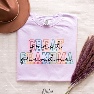 Great Grandma Shirt, Comfort Colors Tee, Grandmother Shirt, Gift for Great Grandma, Great Grandma Birthday Gift, Grandma to be Shirt