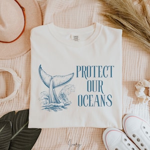 Protect Our Oceans Shirt, Comfort Colors Tee, Save The Ocean Shirt, Respect The Locals Shirt, Ocean Lover Gift, Surfing Shirt, Shark Lover