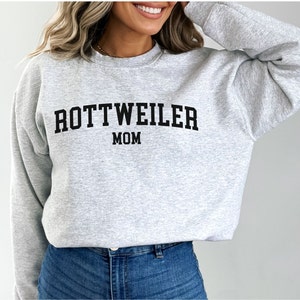 Rottweiler mamma tröja, Rottweiler mamma rund hals, hund mamma tröja, Rottweiler skjorta, Rottweiler present, present till hund mamma, hund älskare skjorta bild 6