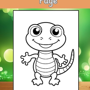 Lizard Coloring Page for Kids: Educational Reptile Art (PDF)