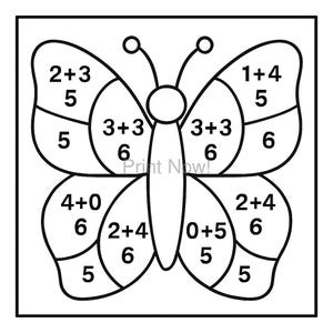 Color by Addition Coloring Page | Math Activity for Kids