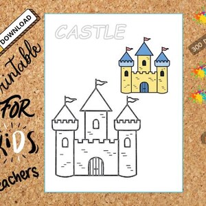 Castle Coloring Page: Fantasy Art Printable for Kids & Adults (PDF Download)