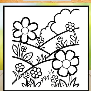 pagina da colorare, colorazione per adulti, colorazione facile, colorazione per bambini, arte stampabile, download digitale, antistress, colorazione della natura, colore consapevole