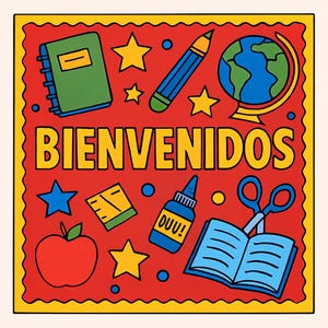 Bienvenidos Coloring Page | Spanish Welcome Printable for Back to School | Bilingual Classroom Decor Activity