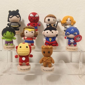 Crochet Super Hero, Captain/Spider/Wonder/Super/Iron/Baby Tree Man, Amigurumi, Gift for Her