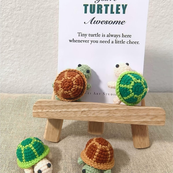 Crochet Turtles keychain, You're TURTLEY AWESOME Turtle,Handmade, Amigurumi, Cheer Up Gift for Coworker, Good Luck Charm, cute gift