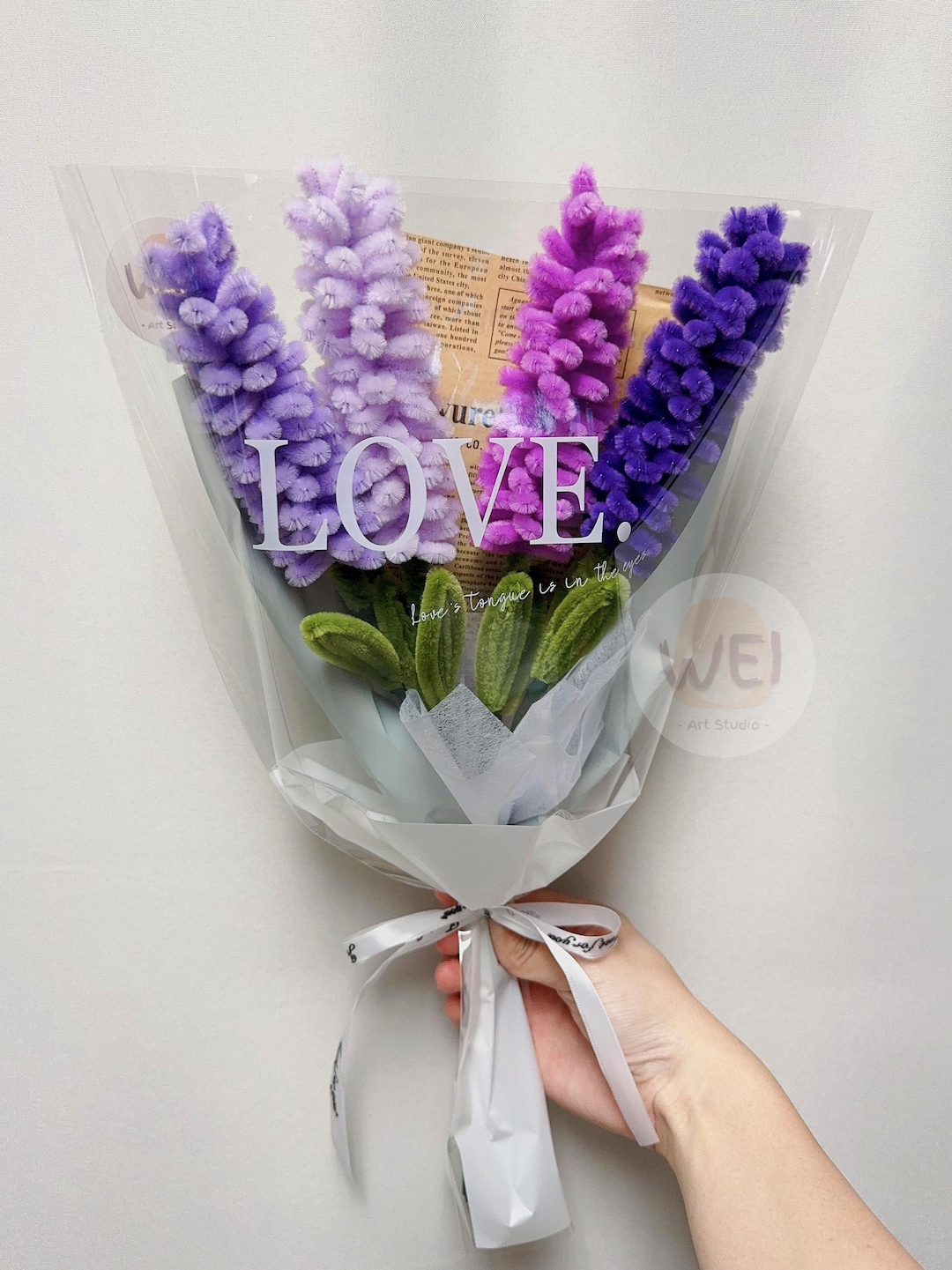 Korenbloem tak lavendel licht paars 92 cm