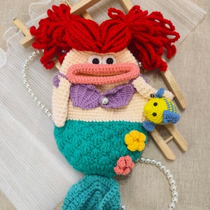 Crochet Sausage Lips/Big mouth/Sausage mouth Phone Bag,Coin Purse,Crossbody Bag,Crochet Purse Shoulder Bags,crochet pouch bag, gift