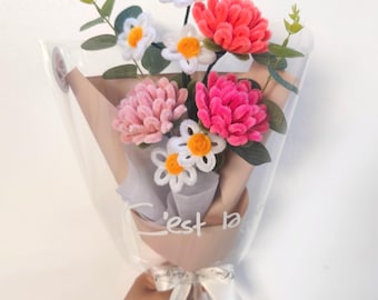 Pipe cleaner CARNATION flower, Mother's Day Gift for Mother, Forever flower from pipe cleaner, Everlasting flower, Gift for teacher, Bouquet