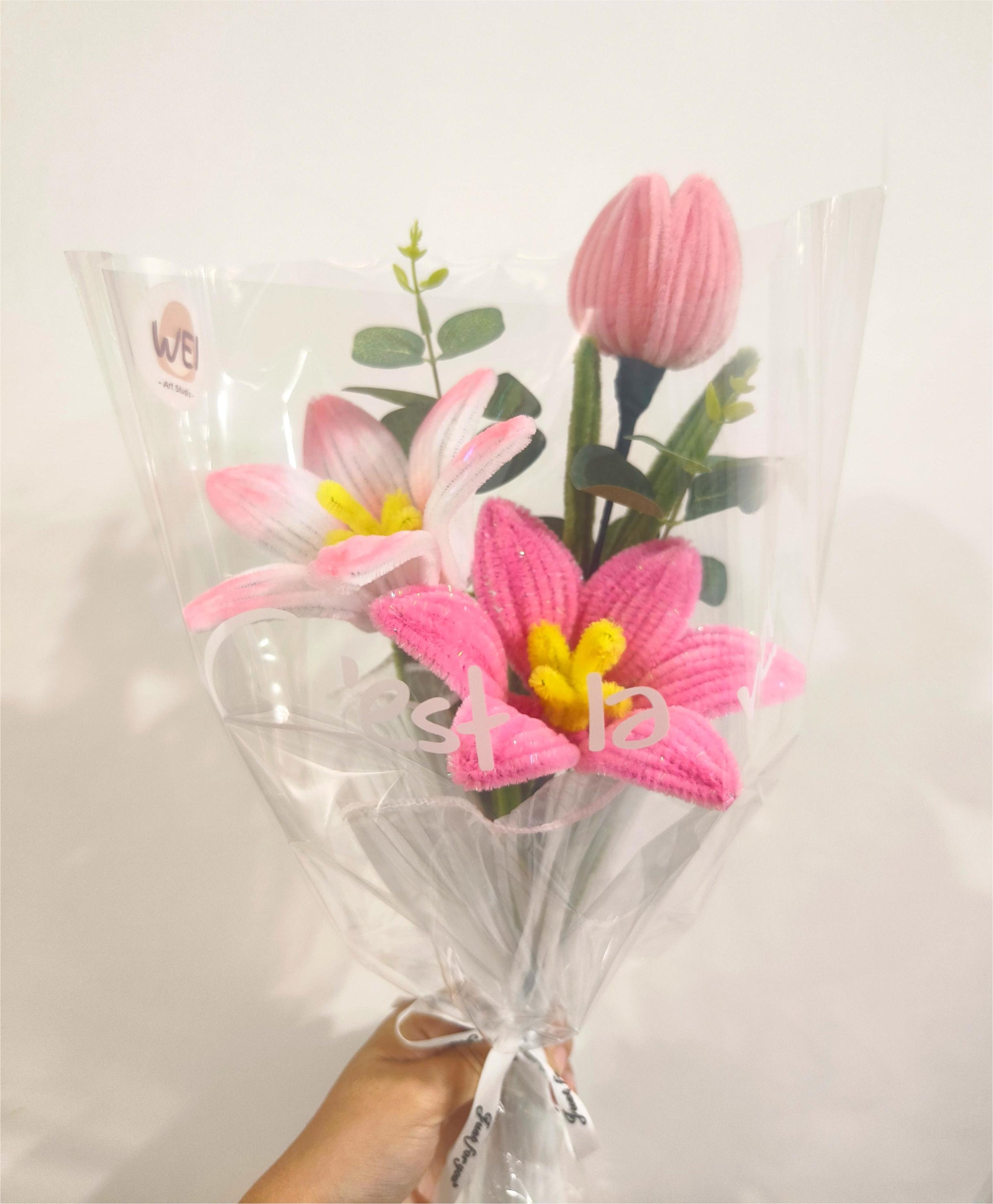 Set 400 Scovolini Per Fiori Fai Da Te Vincona - Con Steli, Nastro E Accessori, 4 Colori - Foto 8